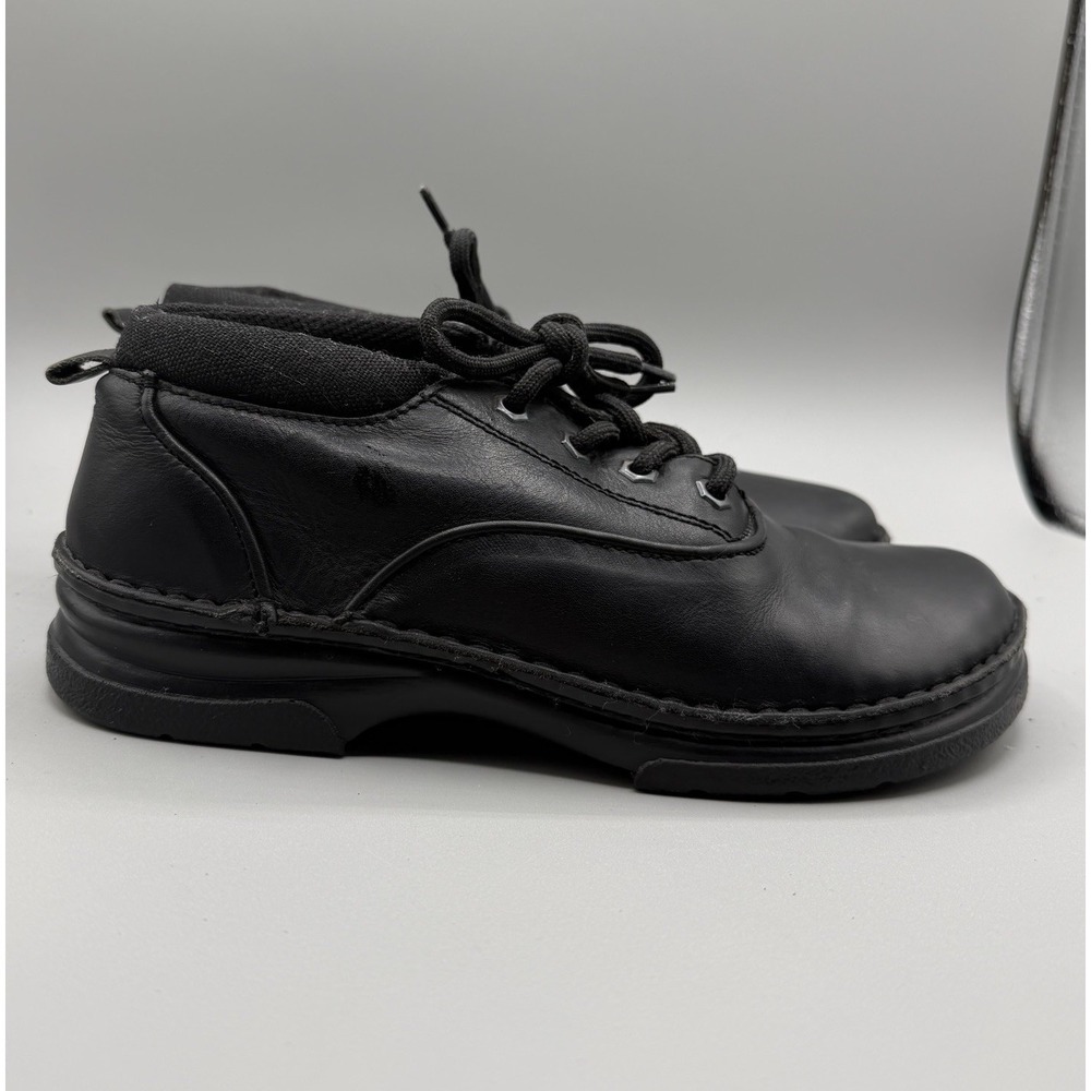 Birkenstock Footprints Size 39 Narrow Women 8 Black Leather Oxford Ankle Shoe